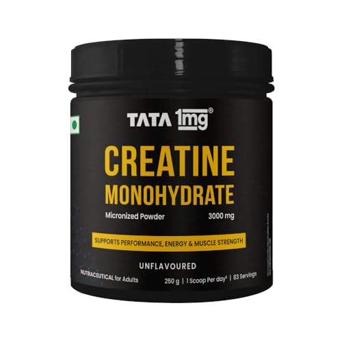 Image of TATA 1mg Creatine Monohydrate | 100% Pure, Micronized | No Additives, No Preservatives | Zero Calories | Boosts Strength, Power & Recovery | Fast Absorption | Unflavoured (100gm(Pack of 1))
