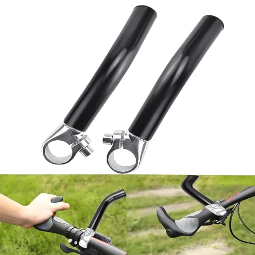 2 Stück Aluminium Bike Handlebar Grips Non-Slip Ergonomic Bar Ends Fahrrad...