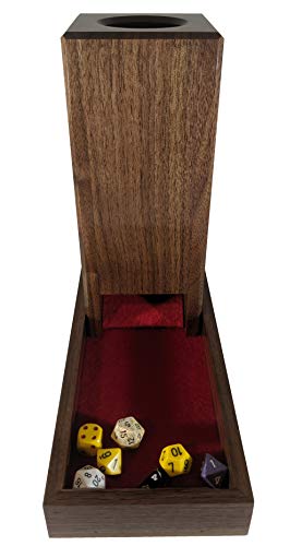Souza Custom Woodworking Dice Tower And Tray - Solid Walnut - Handcrafted In Tennessee #TOP3