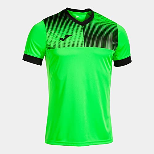 Joma Maglia a Manica Corta Uomo Eco Supernova Verde Fluorescente Nero