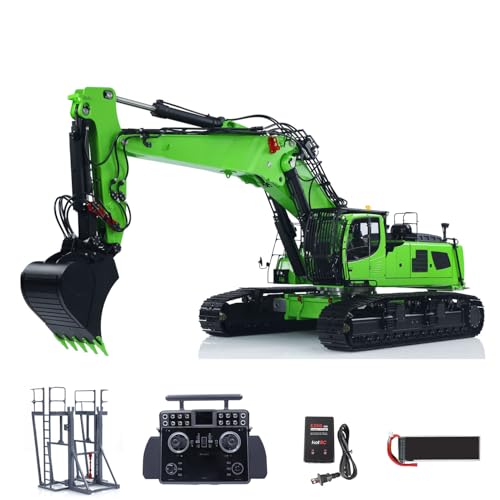 TOUCAN RC HOBBY LESU LR960 Excavadora 1/14 RC completo hidráulico excavadora batería BAU vehículo iluminación y equipo de sonido transporte estante
