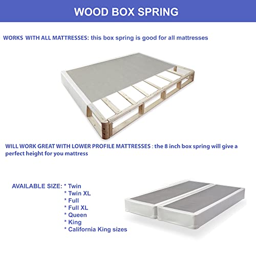 Spinal Solution 8-Inch Wood Split Traditional Box Spring/Foundation For Mattress Set, Full, 10 #TOP2