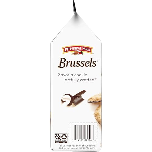 Image of Pepperidge Farm Brussels Dark Chocolate, 15 Lace Cookies, 5.25 oz. Bag (Pack of 2)