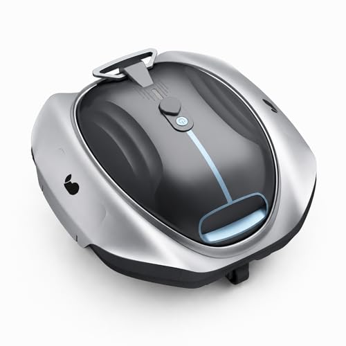 Image of Bubot 300P Cordless Pool Vacuum for Above Ground Pool, Robotic Pool Cleaner with Bluehole Suction, DirtLock 2.0, Dual Filters, Smart Sensor, Self Parking up to 850 Sq.Ft, Deep Gray
