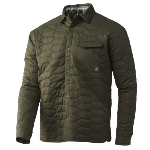 HUK Men's Tarpon Quilt Shacket | Button-Down Shirt and Jacket