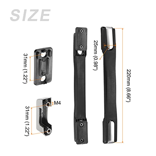 Image of METALLIXITY Luggage Handle Replacement (220mm /8.66 inch) 1Pcs, Plastic Spare Strap Handle Grip - for Home Box Case Suitcase, Black