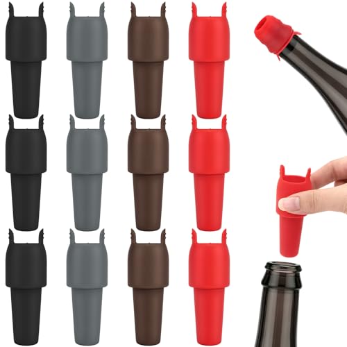 Bouchons de bouteille de vin en silicone (Lot de 4) réutilisables pour verre et bière