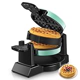 Waffle Maker, 1400W Double Belgian Waffle Iron 180° Flip, 8 Slices in 3 Mins, Rotating & Nonstick Plates, Anti-Scald, Removable Drip Tray Easy...