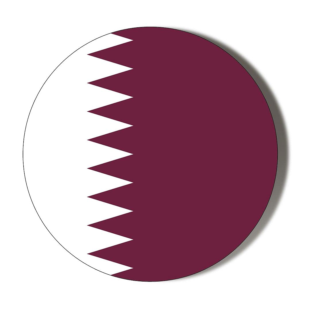 Gift Insanity Multi Qatar Flag 10 X 49Mm Vinyl Stickers Pack Of 10
