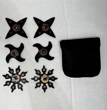 Warrior Safety Soft Rubber Stars for Throwing Set of 6 with a Carry Case