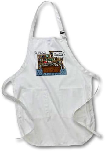 3dRose apr_3816_1 Pastor se prepara para su nueva iglesia Delantal de longitud completa, 22 x 30 pulgadas, blanco, con bolsillos