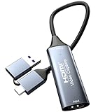 Video/Audio Capture Karte, USB 3.0 Capture Karte 4K HDMI zu USB-A/C 1080P 60FPS...