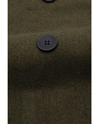 Image of Lisskolo Men's Wool Blend Double Breasted Pea Coat Classic Notched Collar Warm Woolen Coats Winter Outwear Jackets