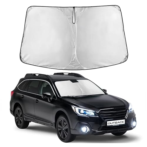 Image of Autovir Windshield Sun Shade Fit for 2015-2017 2018 2019 Subaru Outback | Sunshade, Front Car Window Shades Sun Visor, Blocks UV Rays & Heat, Car Accessories