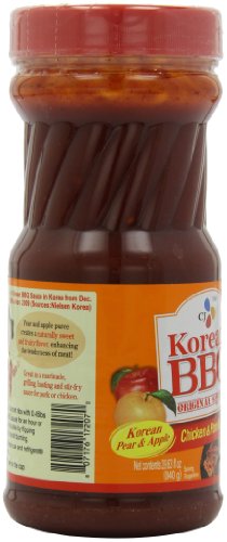 CJ Korean BBQ Sauce, Hot & Spicy (Chicken & Pork), 29.63-Ounce Bottles (Pack of 4)