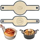 PIKABOOM Brotschlinge Set 2er Pack – Silikon Backmatte Brot für Dutch Oven & Topf, Hitzebeständig bis 250 °C