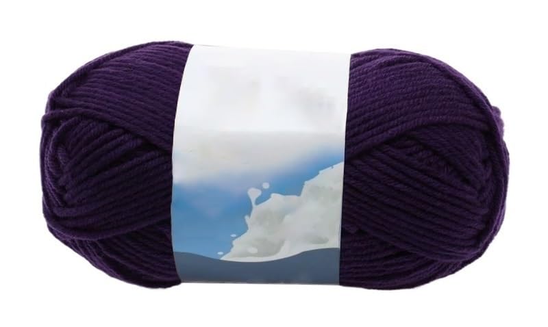 Fil coton au lait pour crochet et tricot à la main, lot de 5 rouleaux de 50g épaisseur 17