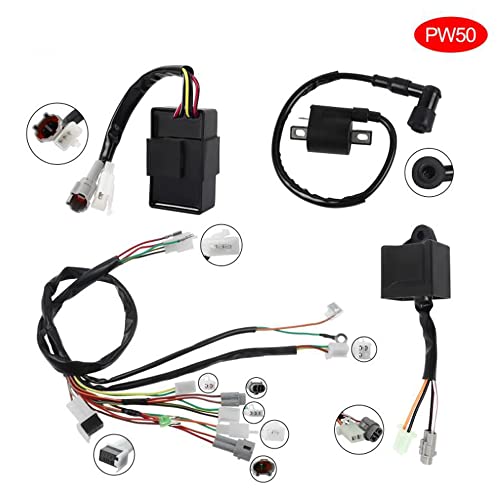 Wai Danie Ignition Coil Spark Plug Wire Harness Cdi Unit Kit Compatible With Yamaha Pw50 Pw Py 50 Py50 Peewee Motorcycle Dirt Pit Kid Bike #TOP1