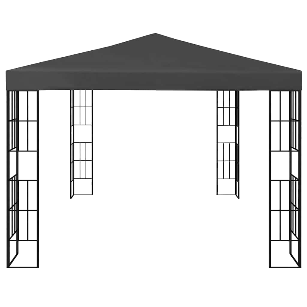 Pawilon z łańcuchem świetlnym LED, 3 x 4 m, antracyt, rama stalowa