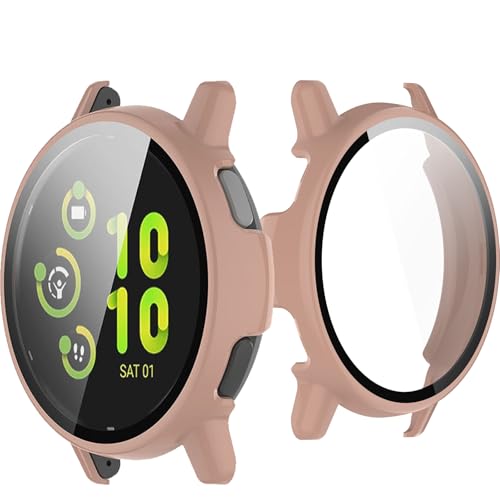 UIUIKA For Garmin vivoactive 5 �J�o�[ �K�[�~�� vivoactive 5 �ی�P�[�X �����K���X�t�B����&PC�t���[�� �����h�~ �Ռ��z�� �X�N���b�`�h�~ �h�o�h�� �w��h�~ �y�ʔ��^�݌v�i�u���b�N)