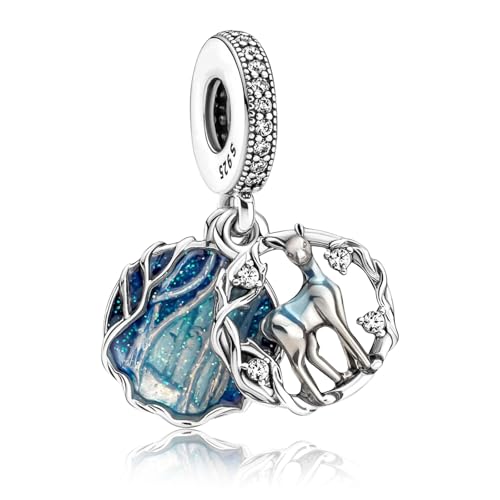 Image of S925 Sterling Silver Romantic Charm Pendant, Gifts for Family Friends Girlfriend, Valentine's Day Birthday Christmas Anniversary, Bracelet Necklace Bead Dangle Charm for Women Jewelry