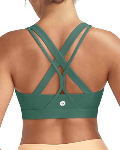 Image of RUNNING GIRL Sports Bras for Women,Seamless Strappy Sports Bra High Support Crisscross Back with Removable Pads