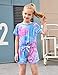 Arshiner Teen Girls Short Set Cotton Tie Dye Short Sleeve Crop Top and Short Clothing Set Trendy 2 Pieces Outfits 10-12 Years