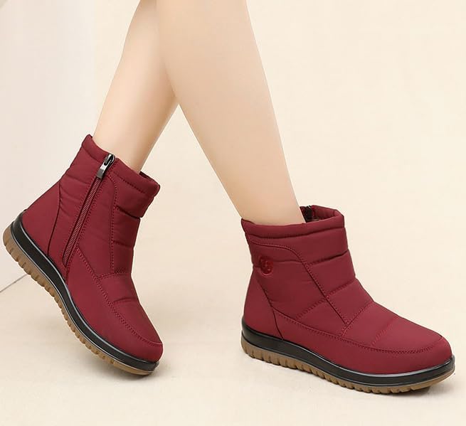 Women's Winter Snow Boots - Warm Fur Lined Waterproof Ankle Boots, Outdoor Comfortable Booties for Cold Weather​