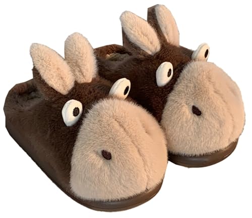 Animal Slippers Fuzzy Indoor Unisex Winter Slippers Cute Warm Plush Bedroom Shoes Comfy Trendy Gift