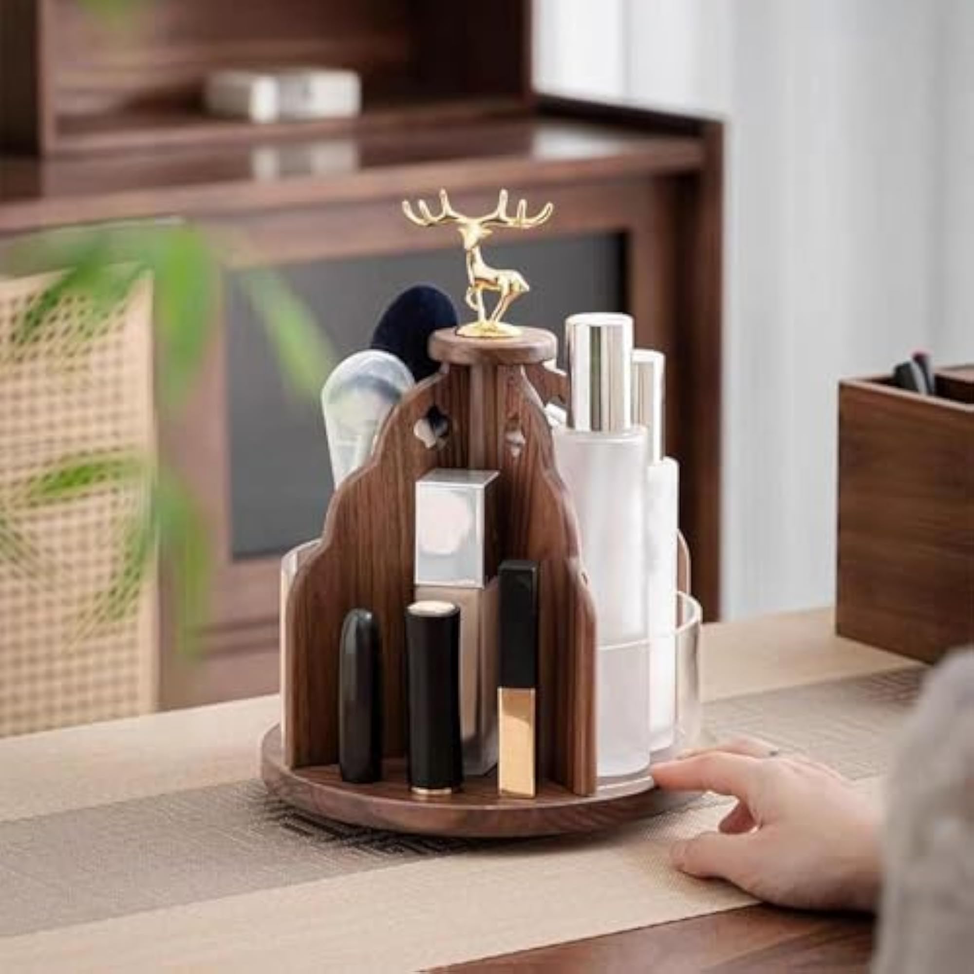 Retro Makeup Organizer Display Stand for Dresser