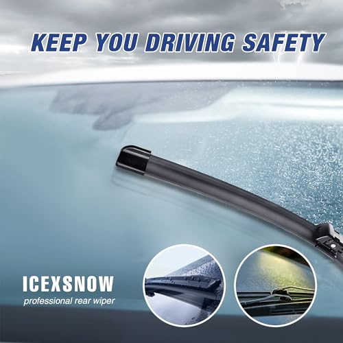 Image of 24 inch+19 inch Wiper Blades Replacement for Volkswagen VW Passat 2012-2018 Jetta 2011-2023 CC 2013-2017;HONDA CR-V 2023 2024 Quiet and Durable Stable All-Season Windshield Wiper Blades