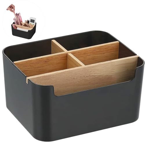 Giugio Bambus Tisch Organizer Desktop, Schreibtisch Organizer, 5 Fächer Holz Desktop Stift, Aufbewahrungsbox, Desktop Stationery Storage Box,...