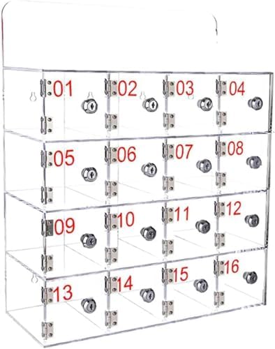 Transparent Acrylic Phone Locker - Secure Deposit Box with Lock for Mobile Storage in Offices & Homes - Durable, Tamper-Proof Design for Personal Devices