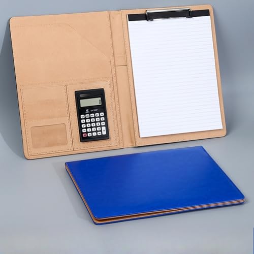 DancJulie ビジネス レザー フォルダー シリーズ: A4 二つ折り PU レザー クリップボード、マルチサイズのビジネス フォルダー、詰め替え可能なマネージャー ドキュメント バッグ。販売ドッキング、オフィス会議、契約書の保管などのビジネス シナ