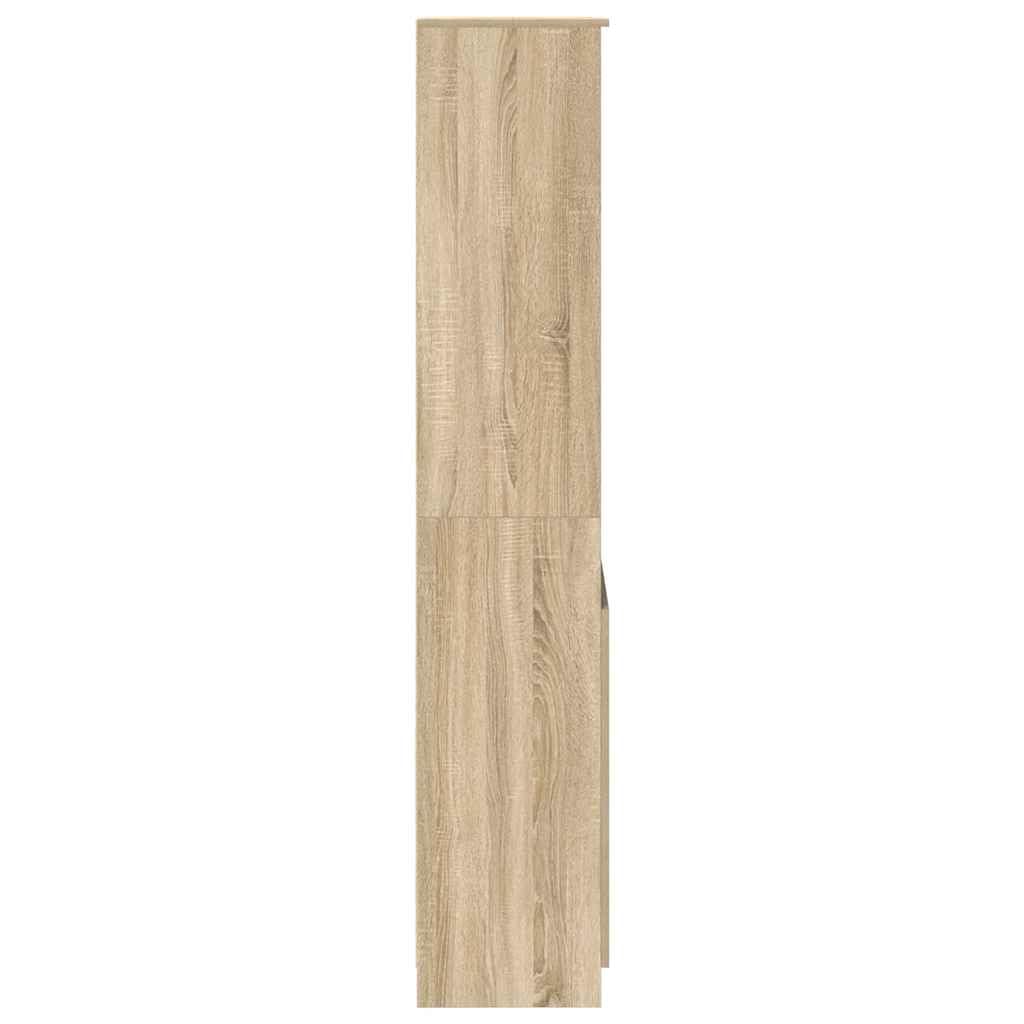 vidaXL Hochschrank Sonoma-Eiche 50x35x180 cm Holzwerkstoff mit Tür - Beistellschrank, Lagerschrank
