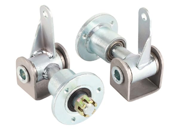 Front Wheel Hub 17mm 3 Stud Steering Knuckle Spindle with Bearing Flange for 5in Tires 6mm Studs, Direct Replacement for Go Kart ATV Quad Bike