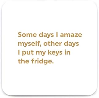 Brainbox Candy - Funny 'Amaze Myself Coaster' - Small Gift Ideas for Him Her - Friends Birthday - Housewarming Present - New Home Gift - Funny Gifts for Women Men