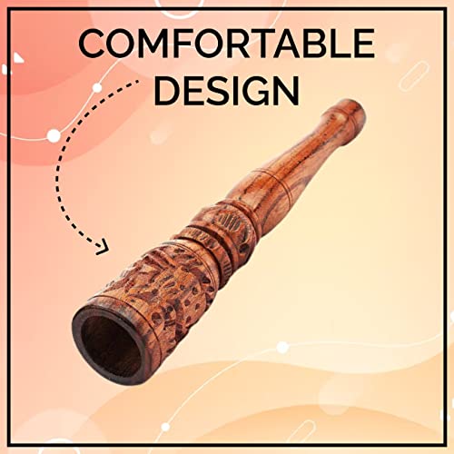 Image of Royal Swag Mughal Style Chillum Pipe For Smoking Weed | Tobacco Pipe Handmade Shiva Chillum Hookah Smoking Pipe Made In India|Durable Hard Wood Material