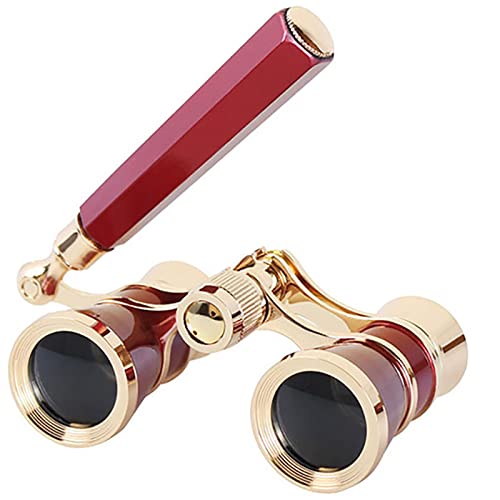 Cadeau idéal : lunettes d'opera dorées style vintage pour femme et fille