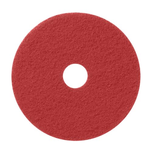 20" Premium Floor Pads Red Buffing for Floor Machines - 5/Box