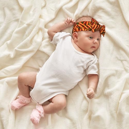 Cute Carrot Funny Print Baby Girl Bows And Headbands 6-12 Months For Baby Girls Newborn Infant Toddlers4