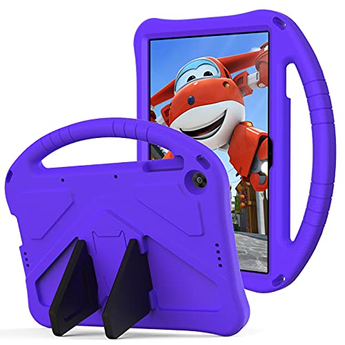 Coque Lenovo Tab M10 3e gén anti-casse enfant avec sangle violette