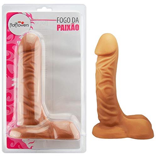 PRÓTESE FOGO DA PAIXÃO 19 X 4,5CM HOT FLOWERS SEM VIBRO