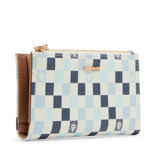 Anne Klein Womens Checkered Bifold Wallet, Midnight Multi4