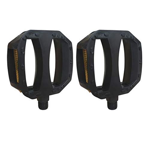 N3od3er Upgraded Kids Bike Pedals 1/2 Inch 1 Pair Resin 12'' 14'' Black