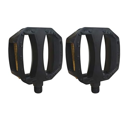 N3od3er Upgraded Kids Bike Pedals 1/2 Inch 1 Pair Resin 12'' 14'' Black