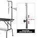 PawHut Trimmtisch für Hunde Hundepflegetisch klappbar, Haustierpflegetisch mit höhenverstellbarem Galgen, Schlingen, Netzkorb, Schertisch bis 150 kg, 90 x 60 x 75 cm, Schwarz