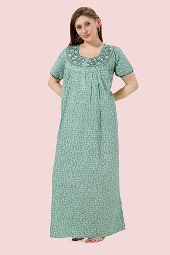 Image of Soulemo Women's Pure Cotton Floor Length Nighty 1690