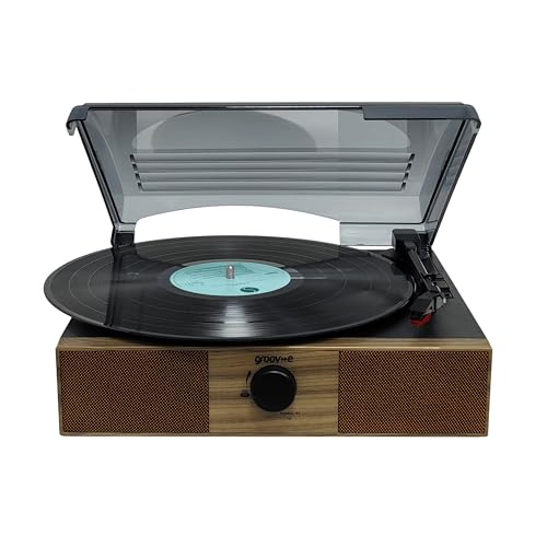 Tourne-disque vinyle vintage Groov-e avec haut-parleurs et Bluetooth - 2
