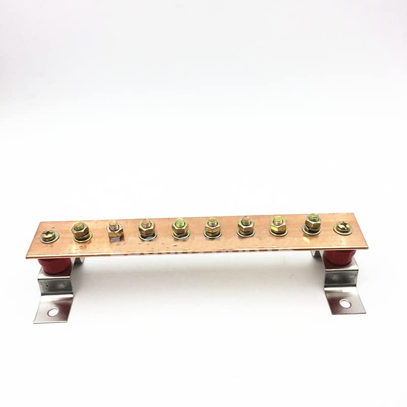 1pcs 4 * 40 * 300 Equipotential Busbar Room Tinned Copper Bar Grounding Busbar Earthing Bar